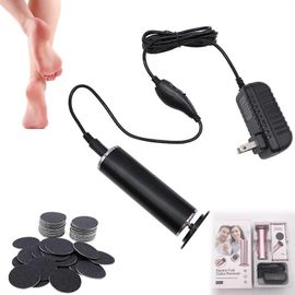 Lime Électrique Pour Les Pieds, Élimine Les Callosités Et Les Peaux Mortes, Outil De Pédicure, Brosse Pour Les Pieds, Noire