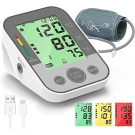 Tensiomètre Automatique Panacare Pour Le Bras, Brassard Numérique Ajustable, Brassard Grande Taille, Tricolore B, Gris 1