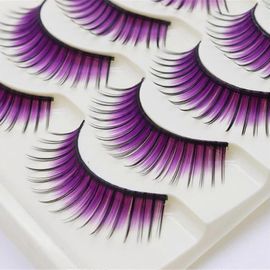 Faux Cils 5 Paires De Faux Cils Colorés Faux Cils Tridimensionnels Multicouches,C 