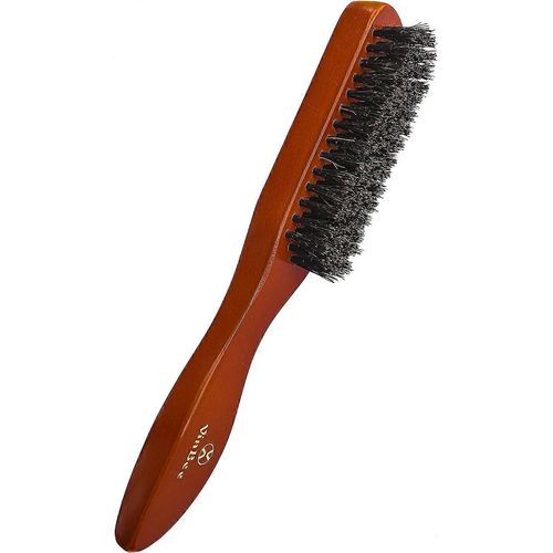 Brosse À Cheveux En Poils De Sanglier, Idéale Pour Les Cheveux Afro, Mouillés Ou Bouclés. Manche En Bois. Brosse Démêlante Pour Hommes Et Femmes, Rouge. 
