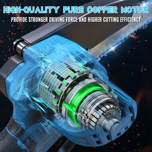 Mini tronçonneuse de 6 pouces (environ 15,2 cm), légère tronçonneuse sans fil portative alimentée par batterie convient à la Coupe du bois, à la taille des arbres, au jardinage, aux meilleurs cadeaux