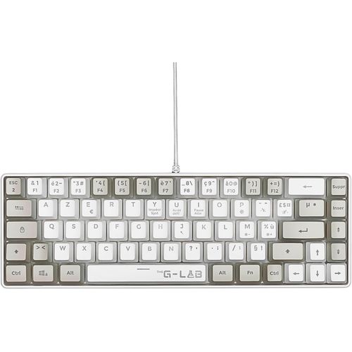 Clavier Gamer Filaire The G-Lab Keyz Hydrogen KEYZ-HYDRO-WG/FR Blanc/Gris