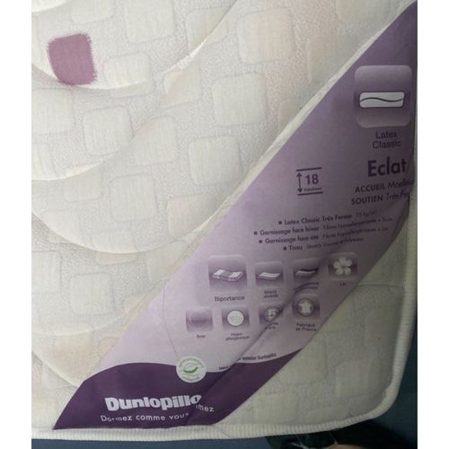 Matelas latex 140x190 Dunlopillo Éclat 