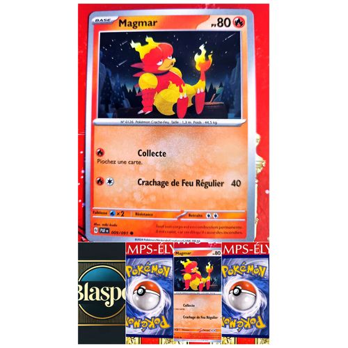 Carte Pokémon Magmar Pv80 | Carte Originale | Pokémon Tcg