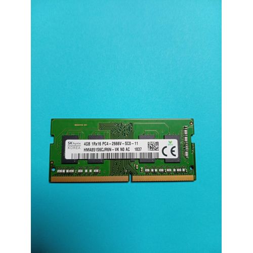Barrette RAM SK Hynix 4gb 1rx16 PC4-2666V-SC0-11