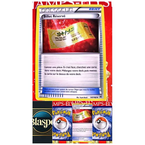 Carte Dresseur Pokémon Billet Réservé | Carte Originale | Pokémon