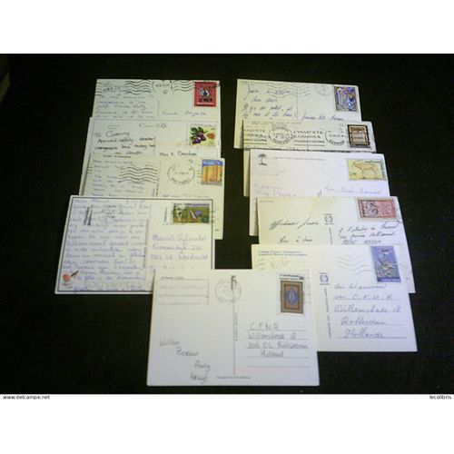 Collection De 10 Cartes Postales De Tunisie Tous Avec Timbres Destination Diverse