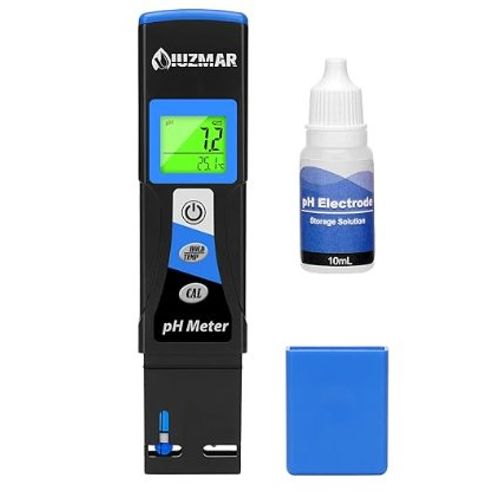 pH Mètre Testeur pH de Piscine Numérique, Test du pH et de la Température de L'eau, Liquide, Kombucha pH-mètre pour Hydroponie, Aquarium, Spa, Réservoirs à Poissons, RO Système