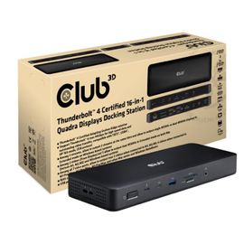 CLUB3D CSV-1583 station d'accueil Avec fil Thunderbolt 4 Noir