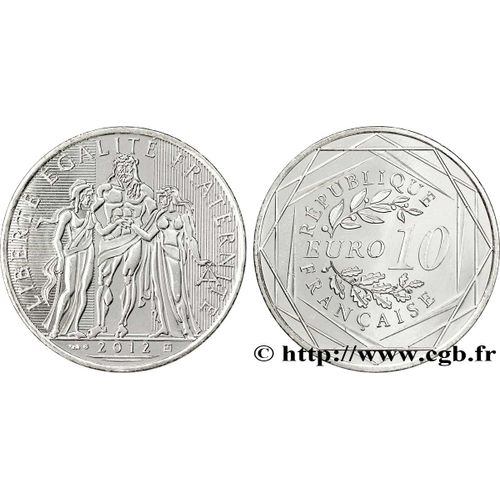 Lot De 3 Pieces Argent 10 Euros Hercule De 2012