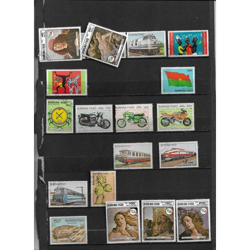 Burkina Faso 20 Timbres Obblitérés 1985