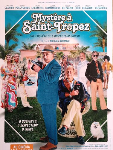 Affiche De Cinéma Pliée " Mystere A Saint Tropez " Format 120x160cm - Film De Nicolas Bennamou, Avec Christian Clavier, Benoît Poelvoorde, Thierry Lhermitte, Jérôme Commandeur