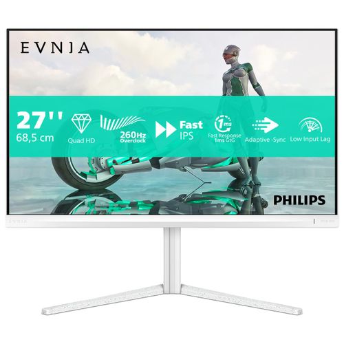 Ecran PC Philips Evnia 27M2N3501PA/00 27" 2560 x 1440 Quad HD LCD Blanc
