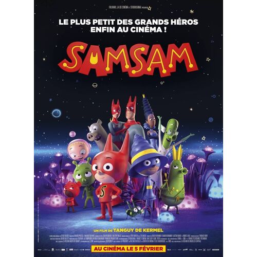 Samsam - Affiche Originale De Cinéma - Format 120x160 Cm - Un Film De Tanguy De Kermel Avec Les Voix De Isaac Lobé-Lebel, Lior Chabbat, Jeremy Prevost, Sébastien Desjours, Sam Sam - Année 2020