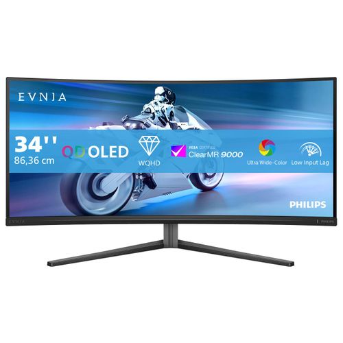 Ecran PC Philips Evnia 34M2C6500/00 34" 3440 x 1440 Wide Quad HD QD-OLED Gris