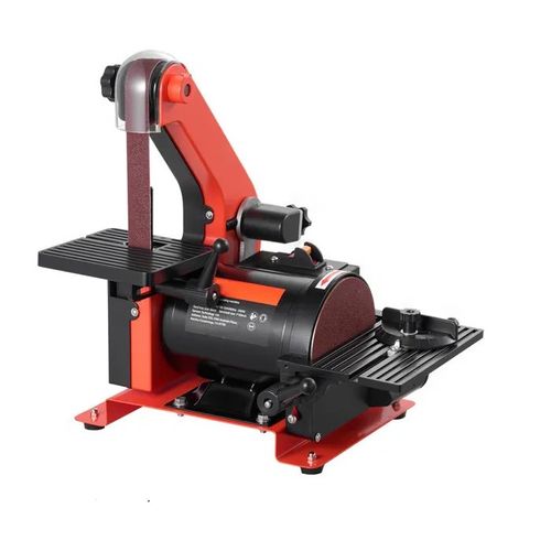 Ponceuse à Bande et à Disque 250 W-Duoku-avec Bande Abrasive et Disque de Ponçage-Table de Travail Ajustable