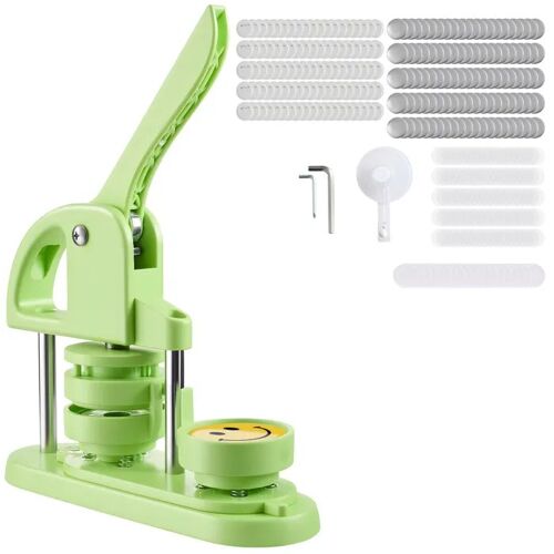 Machine À Badges-Duoku-58 Mm-Presse À Badges Personnalisés En Plastique-Avec 100 Kits De Consommables-Vert