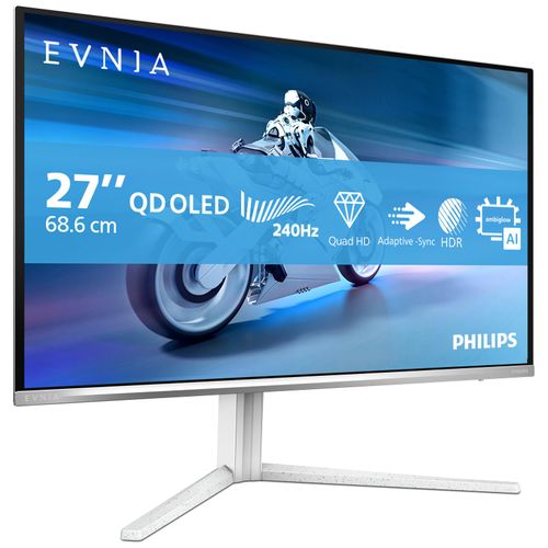 Ecran PC Philips Evnia 6000 27M2N6501L/00 26.5" 2560 x 1440 Quad HD QD-OLED Blanc