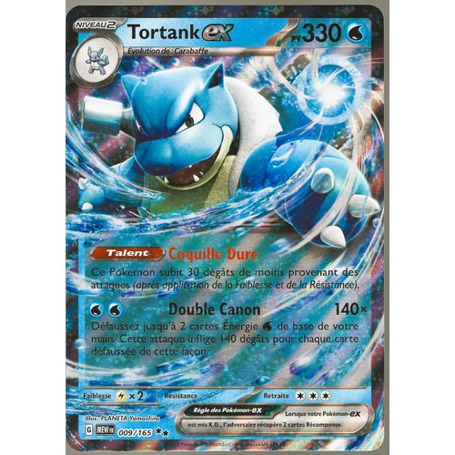 [ Pokémon ] Carte " Jumbo " ( Carte Grand Format ) : Tortank Ex # 009/165 ( Écarlate Et Violet / 151 / 2023 )