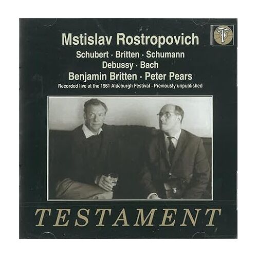 Schubert, Britten, Schumann, Debussy Et Bach Par Mstislav Rostropovich = Rostropovitch, Benjamin Britten, Peter Pears, Festival D'Aldeburgh 1961