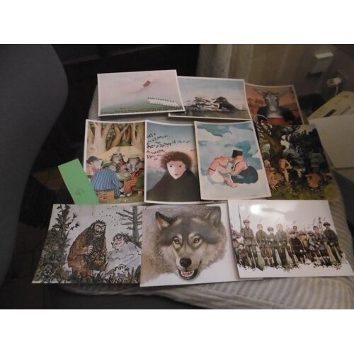 Cartes Postales Simples 10x15cm Représentant Couverture Livres Gallimard Serie 4/3 Lot De 10