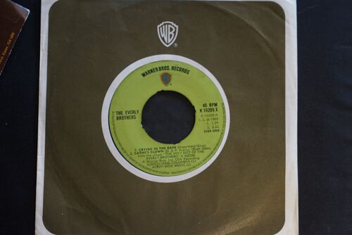 Everly Brothers : Crying In The Rain / Cathy’S Clown / Bye Bye Love / All I Have To Do Is Dream Pressage Gb Warner Bros 45 Rpm K 16209 Pochette Et Vinyl Vg. 1re Main. Collection Personnelle