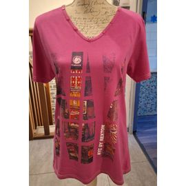 Tee-Shirt Fuschia Imprimé New York