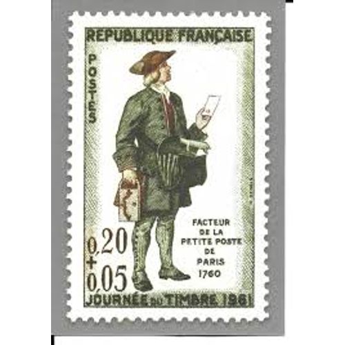 Journée Du Timbre : Facteur De La Petite Poste De Paris Année 1961 N° 1285 Yvert Et Tellier Luxe