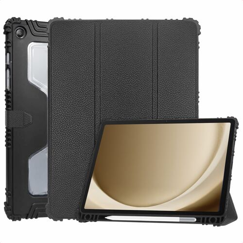 Accezz Coque tablette Rugged Trifold Samsung Galaxy Tab A9 Plus Noir