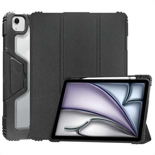 Accezz Coque tablette Rugged Trifold iPad Air 11 pouces (2026) M4 / (2025) M3 / (2024) M2 / Air 5 (2022) / Air 4 (2020) Noir