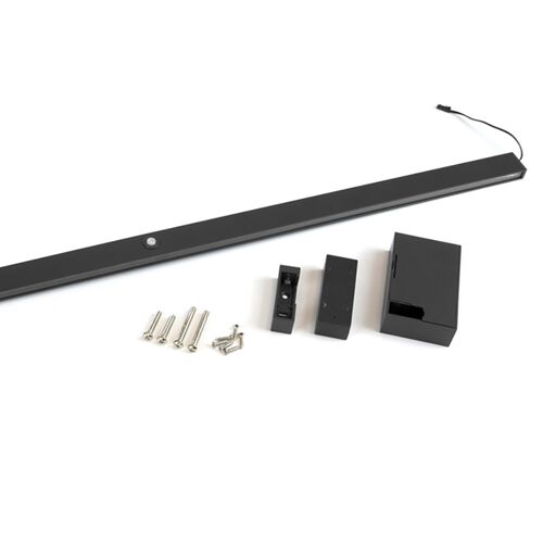 Emuca 5074254 Barre De Penderie Pour Armoire Castor Avec Lumière Led, Batterie Amovible Et Détecteur De Mouvement, 858, Peint E
