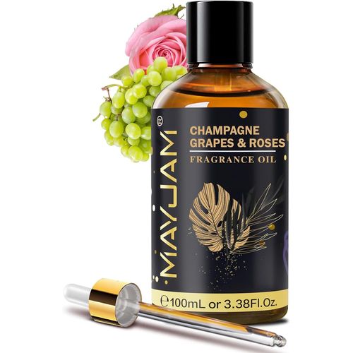 Trahoo-Huile Parfumée De Raisins Et Roses De Champagne 100ml, Premium Huile Parfumée Raisins Et Roses De Champagne Pour Diffuseur D'huiles Essentielles, Aromathérapie 