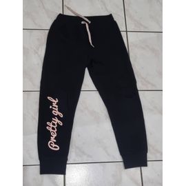 Jogging Fille Noir Et Rose Taille 10ans