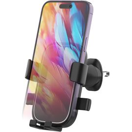 MEVRONISSHOP-Support Téléphone Voiture Grille d'Aération à Fixation Automatique, Rotation 360°, Utilisation à Une Main, Compatible Smartphones 4,7-7 Pouces avec Coque¿