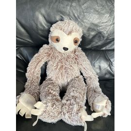 Peluche doudou paresseux gifi gris echiné 46cm