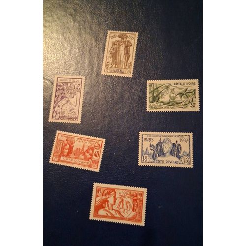 Timbres Cote D'Ivoire Exposition Internationale 1937 Neufs