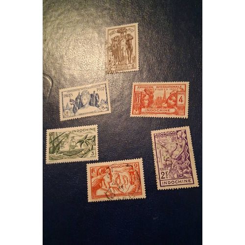 Timbres Indochine Expo Internationale 1937