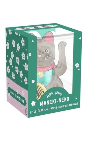Mon Mini Maneki-Neko Argenté - Avec 1 Mini Maneki-Neko Porte-Bonheur, 1 Jolie Illustration Et 1 Message Secret