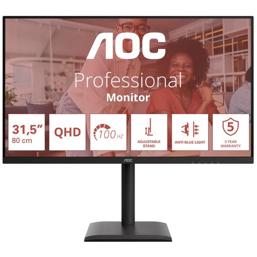 Ecran PC AOC E4 Q32E4U 31.5" 2560 x 1440 Quad HD LED Noir
