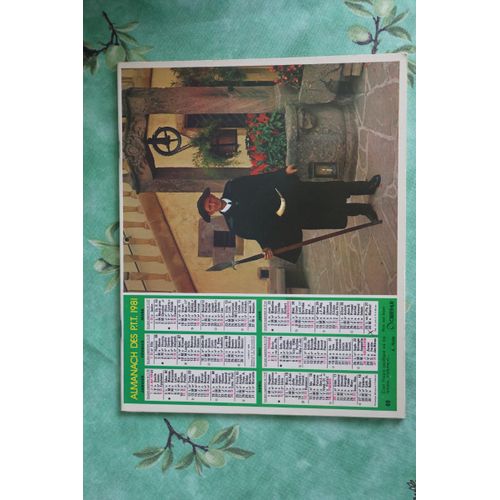 Almanach Des Postes Ptt Calendrier 1981 Kaysersberg Alsace Jura