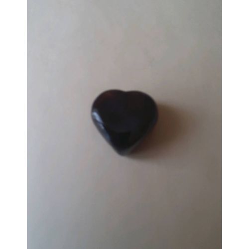 Grosse bille de forme coeur grenat