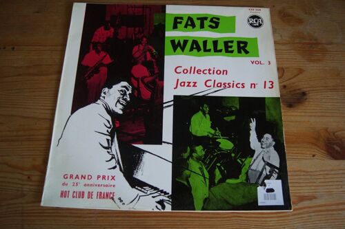 Fats Waller Vol 3 Collection Jazz Classics N° 13 Lp 1960