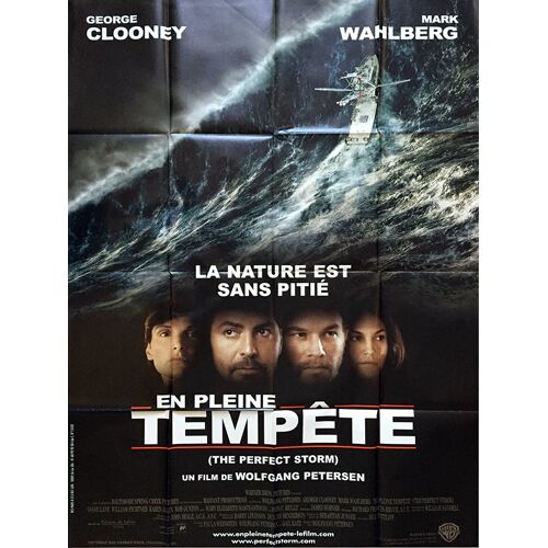 En Pleine Tempête (The Perfect Storm) - Véritable Affiche De Cinéma Pliée - Format 120x160 Cm - De Wolfgang Petersen Avec George Clooney, Mark Wahlberg, Diane Lane - 2000