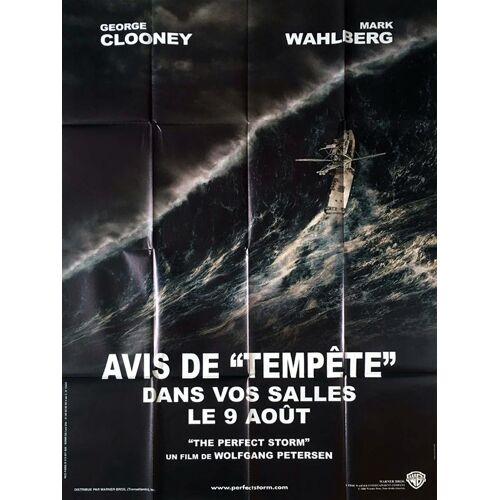 En Pleine Tempête (The Perfect Storm) - Véritable Pré-Affiche De Cinéma Pliée - Format 120x160 Cm - De Wolfgang Petersen Avec George Clooney, Mark Wahlberg, Diane Lane - 2000