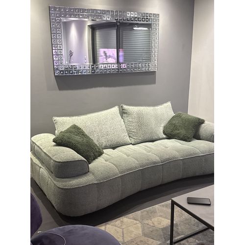 canapé 3 places 3places de couleur vert pale