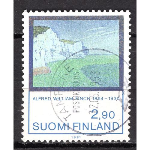 Finlande 1991 Peinture Les Falaises De Southforeland Yvert N° 1113 Oblitere