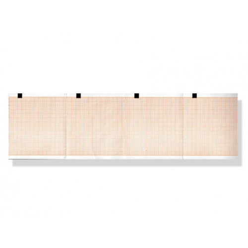 Paquet De Papier Thermique Ecg - Grille Orange - 80 X 70 Mm