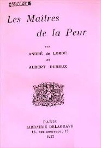 Les Maîtres De La Peur
