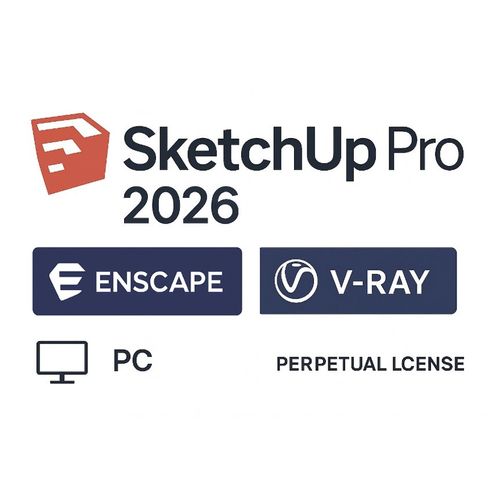 Sketchup Pro 2026 Licence Perpétuelle - Inclut V-Ray & Enscape - Pc/Windows