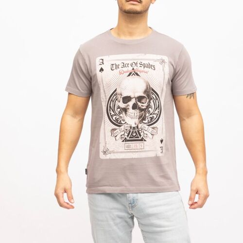 Tee Shirt Imprimé Carte Squelette Homme Deeluxe 74